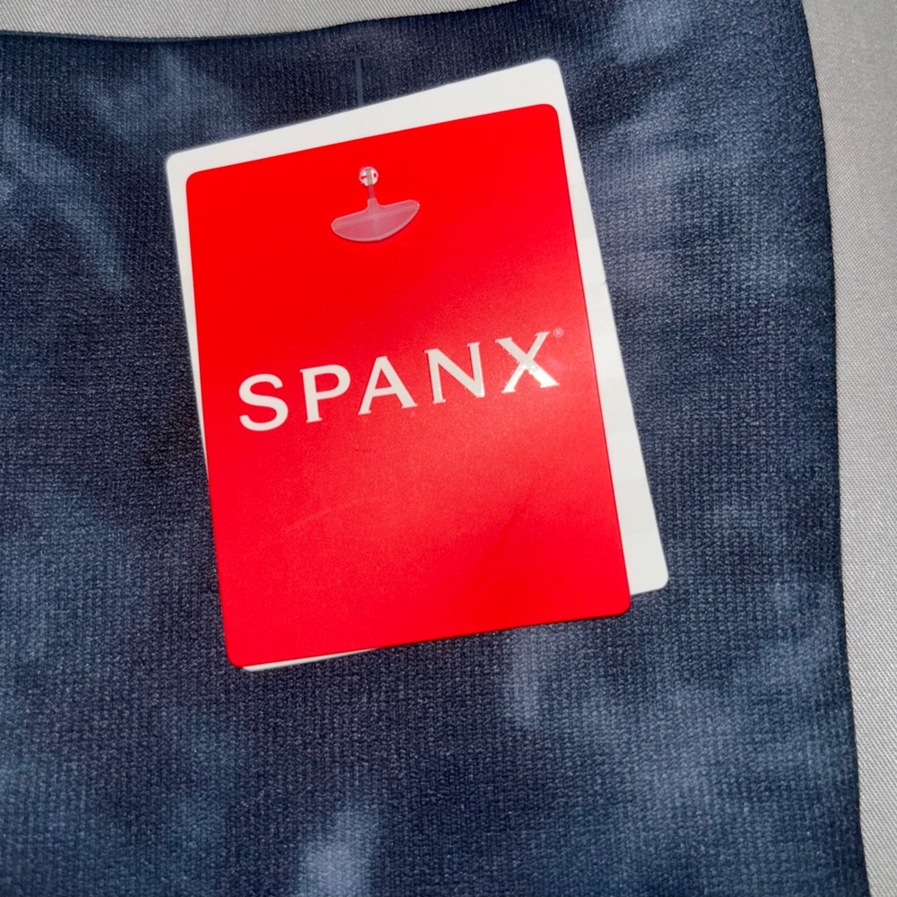 SPANX Deep Blue Tie Dye High Rise Leggings - Picture 8 of 10